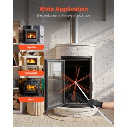 Hormin puhdistussarja nailonvarsilla yhdeksänmetrin alumiiniseosharjalla ja suojalaseilla