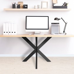 Teolliset Biloxi-pöydänjalat, jauhemaalattu teräs, lattiasuojat