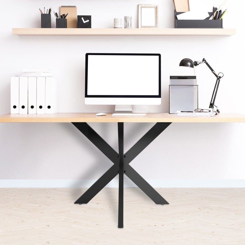 Teolliset Biloxi-pöydänjalat, jauhemaalattu teräs, lattiasuojat