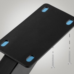 Teolliset Biloxi-pöydänjalat, jauhemaalattu teräs, lattiasuojat