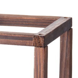 Puinen häälyhtysetti setripuu 24 osaa pöytäkoriste liekittömillä LED kynttilöillä