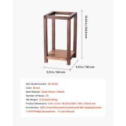 Puinen häälyhtysetti setripuu 24 osaa pöytäkoriste liekittömillä LED-kynttilöillä