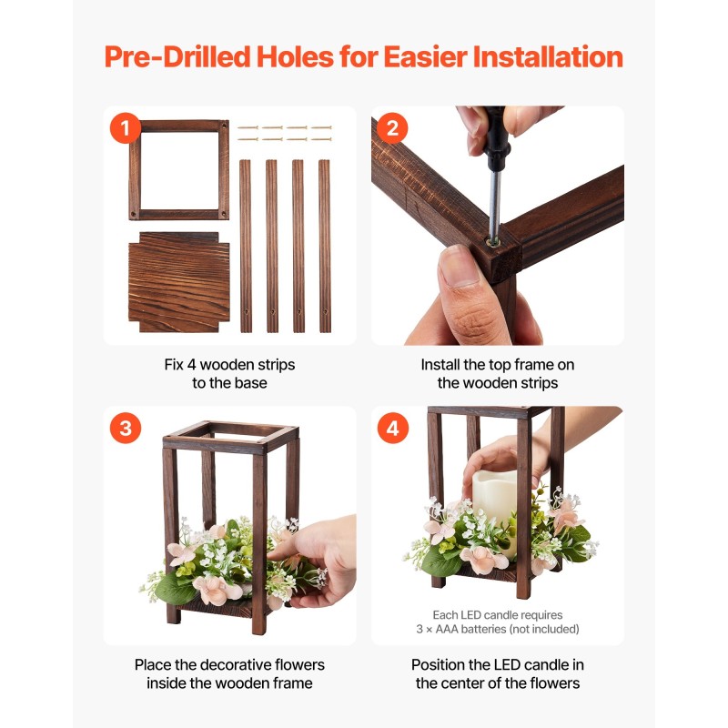 Lyhtyasetelma setripuu 60 osaa 25,5 cm häihin