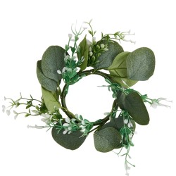 Puutainen häälyhtysetti 12 kpl setripuu 254 8 mm korkea LED kynttilöillä