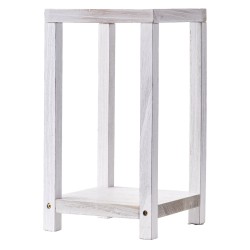 Puumaiset pöytälyhdyt setripuu 12 kpl liekittömillä LED kynttilöillä eukalyptusseppeleillä