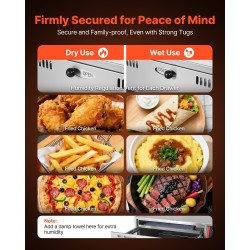 Kolmeosainen lämmityslaatikko ruostumattomasta teräksestä ammattikeittiöön ja cateringkäyttöön