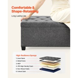 Säilytyspenkki metallirunkoinen istuin käännettävällä kannella 110 cm leveä 40 cm syvä