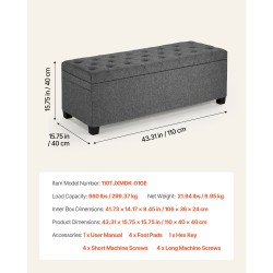 Säilytyspenkki metallirunkoinen istuin käännettävällä kannella 110 cm leveä 40 cm syvä