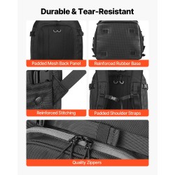 Suksikenkäreppu 55L 1680D Oxford-kangas vedenpitävä pohja sukset ja lauta