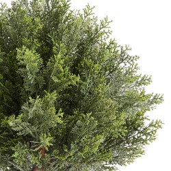 Tekokypressipuut 2 kpl 406 mm säänkestävä polyeteenilehdistö eukalyptus ja ruostumaton teräsrunko