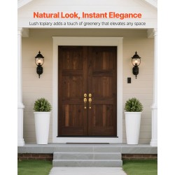 Tekokypressipuut 2 kpl 406 mm säänkestävä polyeteenilehdistö eukalyptus- ja ruostumaton teräsrunko