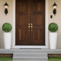 Keinotekoiset puksipuut 559 mm korkeat 2 kpl maapiikillä eukalyptusrunko