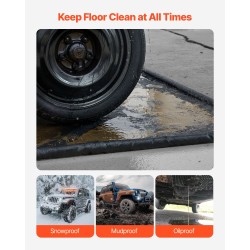 Autotallin vesitiivis PVC-muovinen suojamatto 2,4 x 5,5 m korotetuilla reunoilla mukana harja