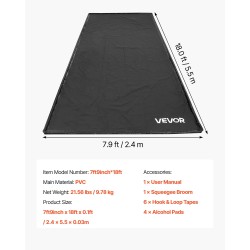 Autotallin vesitiivis PVC-muovinen suojamatto 2,4 x 5,5 m korotetuilla reunoilla mukana harja