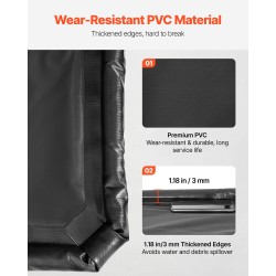 Pysäköintimatto PVC 2,6 x 6,1 m korotetulla reunalla henkilöautoille ja SUV-malleille