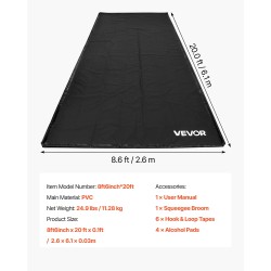 Pysäköintimatto PVC 2,6 x 6,1 m korotetulla reunalla henkilöautoille ja SUV-malleille