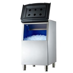 Kaupallinen jääsäiliö ruostumatonta terästä 136 kg kapasiteetti automaattinen tyhjennys LSB250