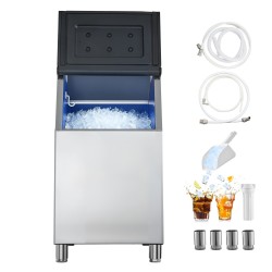 Kaupallinen jääsäiliö ruostumatonta terästä 136 kg kapasiteetti automaattinen tyhjennys LSB250