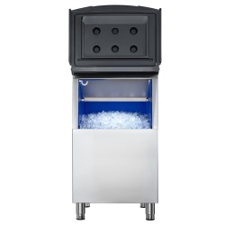 Kaupallinen jääsäiliö sata kolmetoista kilogramman kapasiteetilla ruostumatonta terästä ammattikeittiöille