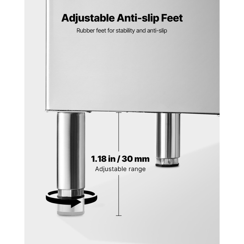 Jään säilytyssäiliö kaupalliseen käyttöön 136 kg kapasiteetti ruostumaton teräs ja PP-muovi