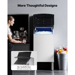 Jään säilytyssäiliö kaupalliseen käyttöön 136 kg kapasiteetti ruostumaton teräs ja PP-muovi