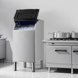 Jään säilytyssäiliö kaupalliseen käyttöön 136 kg kapasiteetti ruostumaton teräs ja PP-muovi