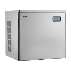 Kaupallinen jääpalakoneen yläosa valmistettu ruostumattomasta teräksestä 204 kiloa päivässä älykäs ohjauspaneeli