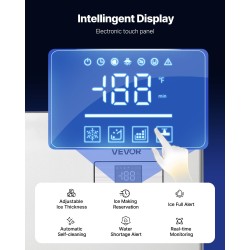 Jääpalakoneen pääyksikkö 181 kg päivässä ruostumaton teräs älykäs ohjauspaneeli itsepuhdistus ammattikäyttöön