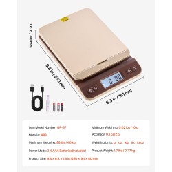 Digitaalinen postivaaka enimmäispaino 40 kg tarkkuus 2 g ABS-muovi paristot sisältyvät