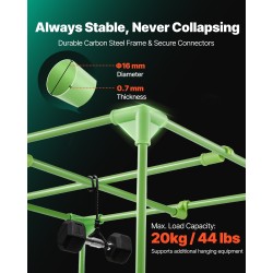 Sisäkasviteltta 60x60x180 cm 600D Oxford-kangas heijastavalla polyesterikalvolla