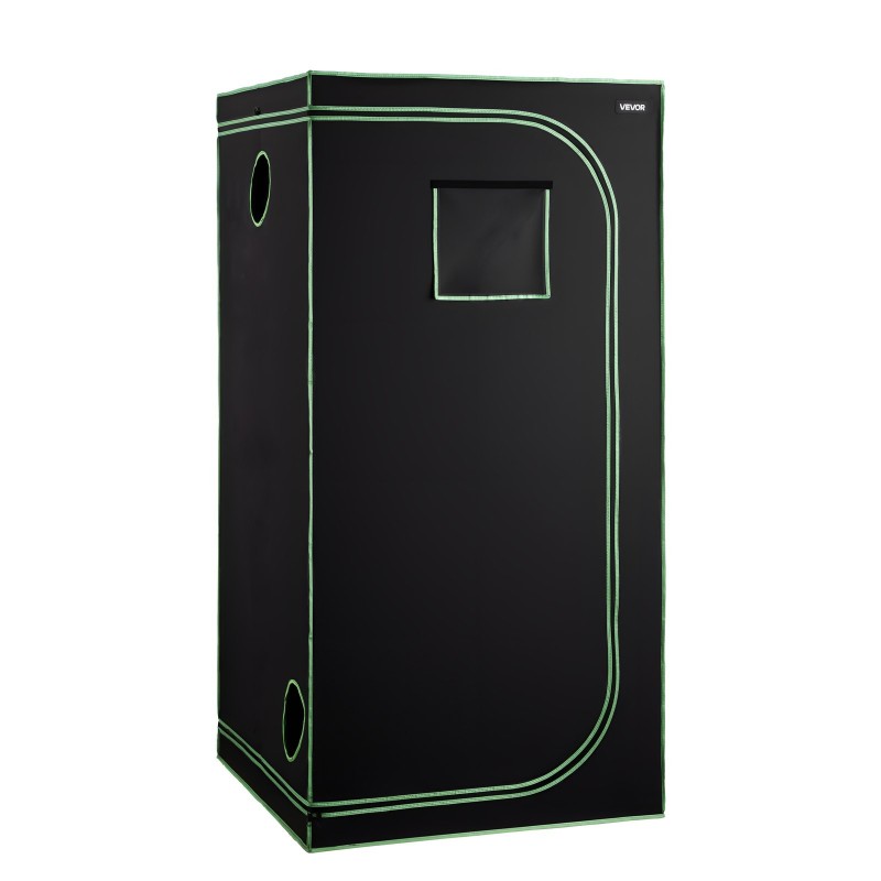 Sisäkasviteltta teräsrunko 600D Oxford-kangas heijastava polyesterikalvo 100x100x200 cm sisäkasvatukseen