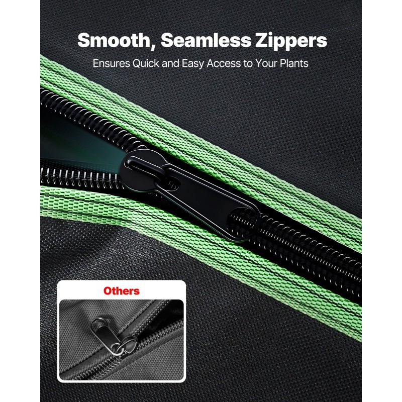 Sisäkasviteltta 600D kangas heijastava polyesterikalvo mitat 400x400x1600 mm