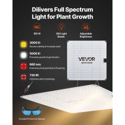 Kasviteltta 600D 60x60x180 cm sisäkäyttöön 100 W täysspektri LED