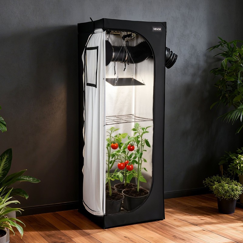 Kasviteltta 600D 60x60x180 cm sisäkäyttöön 100 W täysspektri LED