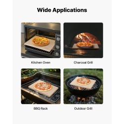 Pizzakivi cordieriittinen suorakulmainen 508×355 mm 17 mm uuniin ja grilliin