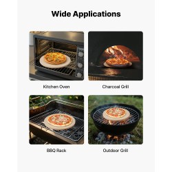 Pizzakivi kordieriittia 381 mm 17 mm paksu uuniin ja grilliin