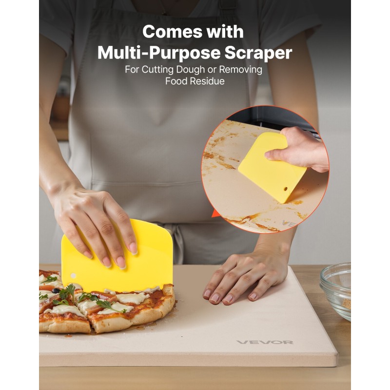 Pizzakivi kordieriitti 406 x 355 mm 15 mm paksu uuniin ja grilliin