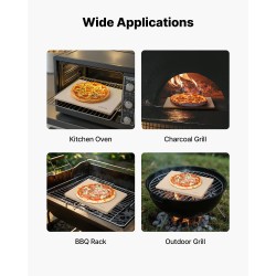 Pizzakivi kordieriitti 406 x 355 mm 15 mm paksu uuniin ja grilliin