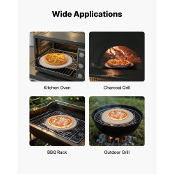 Pizzakivi pyöreä kordieriitti halkaisija 406 mm paksuus 17 mm