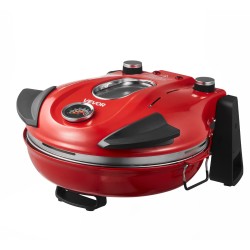 Sähköinen pizzauuni 1200W 304 8 mm kordieriittikivellä työtasolle punainen