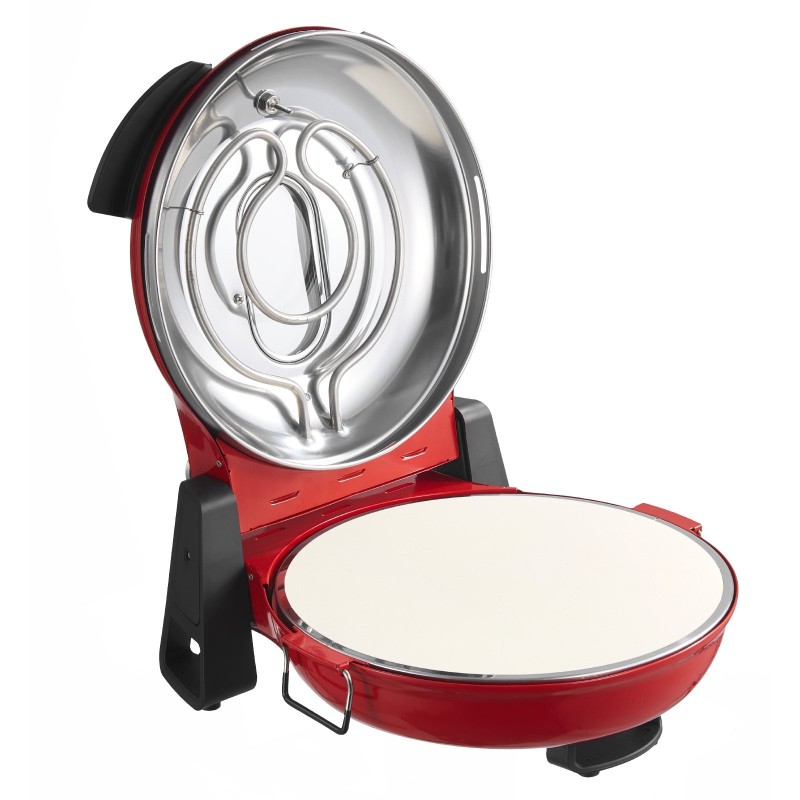 Sähköinen pizzauuni 1200W 304,8 mm kordieriittikivellä työtasolle punainen