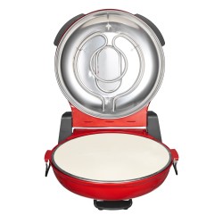 Sähköinen pizzauuni 1200W 304,8 mm kordieriittikivellä työtasolle punainen