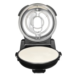 Sähköinen pöytäpizzauuni 1200 wattia musta 305 millimetrin kordieriittikivi