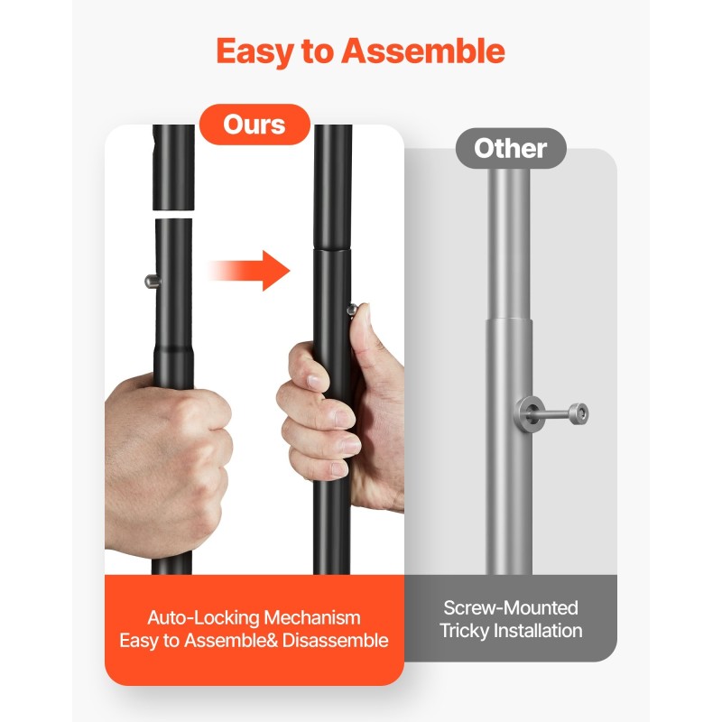 Vaateräkki hiiliterästä 2 ripustustankoa 1 hylly säädettävä korkeus pyörillä