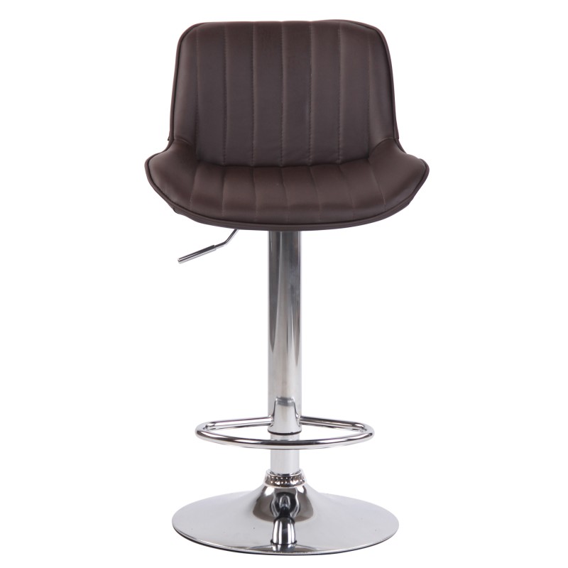 Tyylikäs säädettävä baarijakkara keinonahkaverhoilulla ja jalkatuella