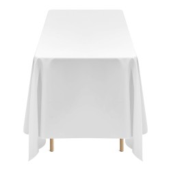 Polyesteriset valkoiset suorakaiteen pöytäliinat koko 1778×3048 mm 6 kpl juhliin
