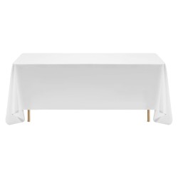 Polyesteriset valkoiset suorakaiteen pöytäliinat koko 1778×3048 mm 6 kpl juhliin