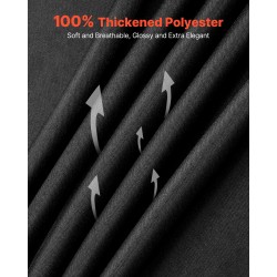 Pyöreä polyesteripöytäliinasetti kuusi kappaletta halkaisija 3048 mm musta juhliin