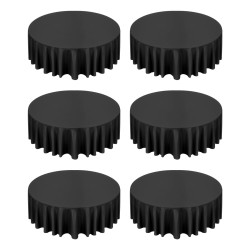 Pyöreä polyesteripöytäliinasetti kuusi kappaletta halkaisija 3048 mm musta juhliin