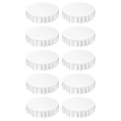 Pöytäliinasetti pyöreä polyesterikangas valkoinen 10 kpl 90 tuumaa konepestävä